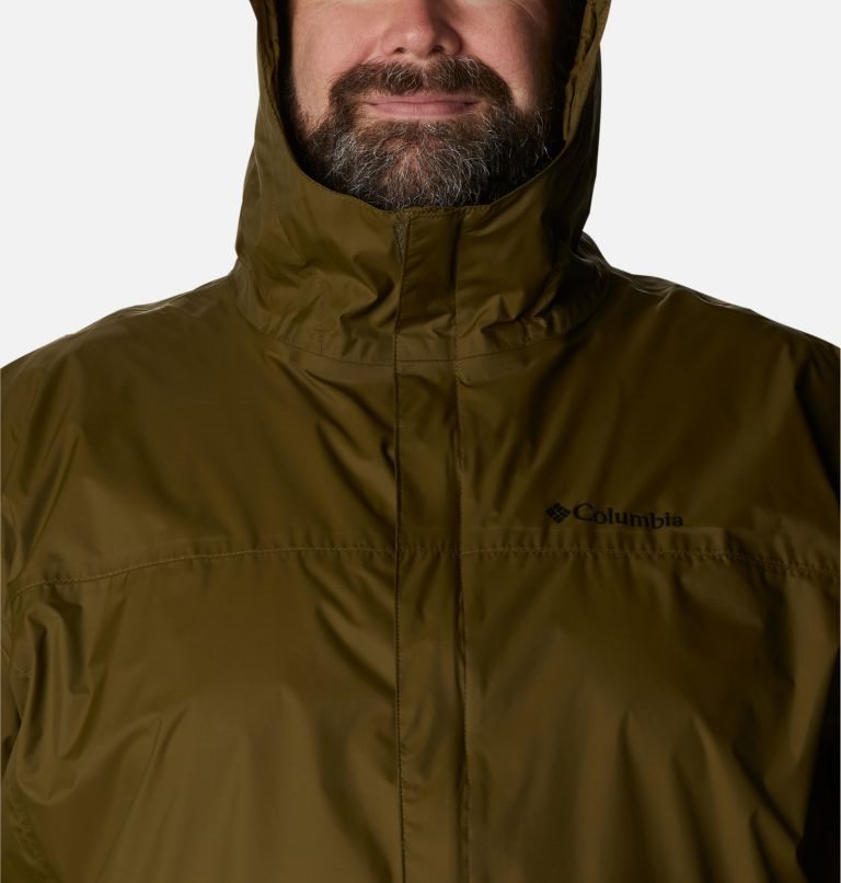 Men's Columbia Watertight II Rain Jackets Olive | Plus Size CA-CAC35